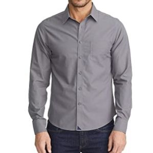 Untuckit Grey Button Down Long Sleeve Shirt